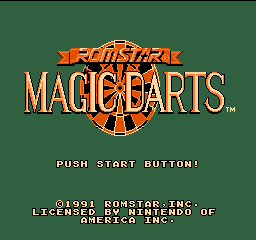 Magic Darts title screen for NES